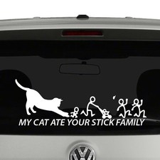 Adesivo de vinil My Cat Ate Your Stick Figure Family comprar usado  Enviando para Brazil