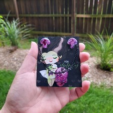 Colar de caveira de resina UV feito à mão com brincos de cogumelo de aço inoxidável comprar usado Colar de caveira de resina UV feito à mão com brincos de cogumelo de aço inoxidável comprar usado  Enviando para Brazil