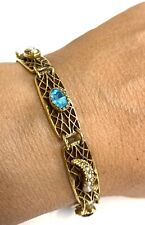 Pulseira vintage 9.296, tom dourado, cristais, Goldette comprar usado  Enviando para Brazil