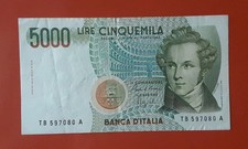 Banconota 5000 lire usato  Cerveteri