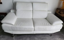 Canapé blanc cuir d'occasion  Nantes-
