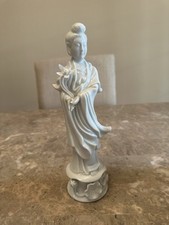 Estatueta de porcelana branca vintage Quan Yin 12" chinesa Blanc De Chine comprar usado  Enviando para Brazil
