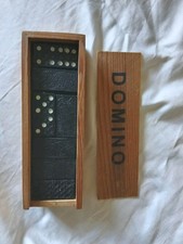 Dominoes wooden box for sale  CROOK