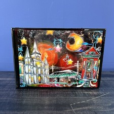 Arte original assinada por Reggie Ford em placa epóxi Nova Orleans 8”L x 5,5”H arte comprar usado  Enviando para Brazil