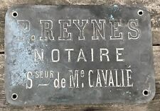 Plaque notaire bronze d'occasion  Évry