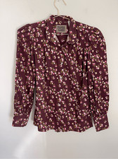 Blusa FRONTIER CLASSICS Vintage Floral Botão Tamanho Pequeno comprar usado  Enviando para Brazil