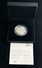 2015 Princesa Charlotte Batizado Sandringham Prova de Prata £5 Caixa de Moedas e Certificado de Autenticidade comprar usado  Enviando para Brazil