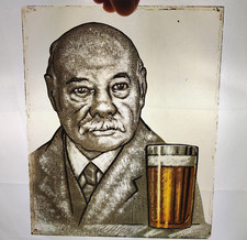 Vintage glasscheibe brauerei gebraucht kaufen  Olfen