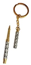 Chaveiro caneta vintage dois tons metal caneta escrita com tampa chaveiro comprar usado  Enviando para Brazil