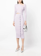 Vestido midi SELF-PORTRAIT recortado malha canelada tamanho P original. US$ 518 NOVO comprar usado  Enviando para Brazil