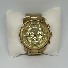 Usado, Relógio masculino Michael Kors Runway MK8077 ouro aço inoxidável mostrador analógico HME73 comprar usado  Enviando para Brazil