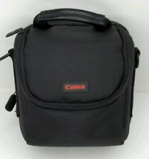 Bolso de hombro pequeño vintage para cámara con logotipo de Canon de los años 90 negro suave acolchado sin correa para cinturón segunda mano  Embacar hacia Argentina