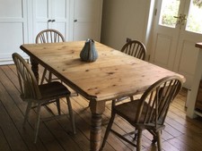 antique pine dining table chairs for sale  LYTHAM ST. ANNES