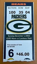 2002 bears packers for sale  Poynette