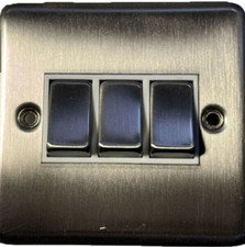 Triple light switch for sale  BRADFORD