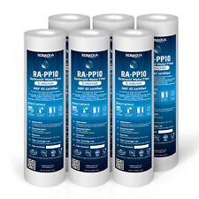 6 Pacote de sedimentos 5 Micron Cartuchos de filtro de água 2.5" X 10" Para Osmose Reversa comprar usado  Enviando para Brazil