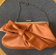 Burnt orange clutch for sale  TWICKENHAM