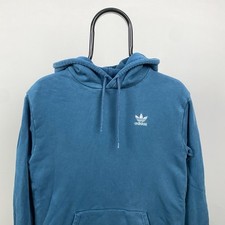 Moletom com capuz Adidas masculino Trefoil lã azul pequeno comprar usado  Enviando para Brazil