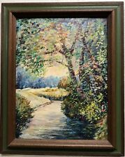 Impressionistic trees river for sale  Las Cruces