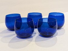 Copos de vinho azul cobalto sem haste lowball ou suco 2,25" pequeno 5 oz conjunto de 5  comprar usado  Enviando para Brazil