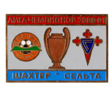 Distintivo de broche de futebol Shakhtar Donetsk - Celta Espanha 2000-2001 comprar usado  Enviando para Brazil