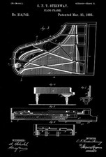 1885 piano frame for sale  USA