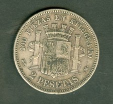 Espagne pesetas 1870 d'occasion  Nîmes