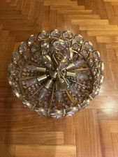 Lampadario cristallo ottone usato  Napoli