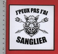 Chasse sanglier autocollant d'occasion  Jaunay-Clan