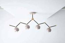 Lustre laiton moderne d'occasion  Expédié en France