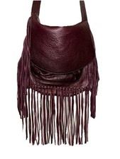 LAGGO Maurice Bolsa com Aba e Selim com Franja em Couro Marrom Pebbled $550 Excelente Estado Usado comprar usado  Enviando para Brazil