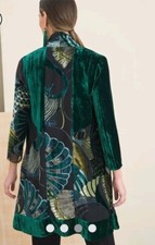 Cardigã Chico's Travelers lindo verde esmeralda veludo pavão espanador  comprar usado  Enviando para Brazil