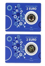 Używany, Luksemburg 2 x 2 Euro 2025 Henri Schumann + wejście na tron kolorowy w blistrze na sprzedaż  Wysyłka do Poland
