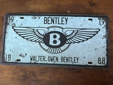 Placa de licença com logotipo Bentley - Garage Man Cave, usado comprar usado  Enviando para Brazil