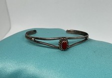 Pulseira infantil vintage de prata esterlina e coral nativo americano comprar usado  Enviando para Brazil