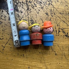 RARO Vintage Madeira Fisher Price Little People Lote 3 Pçs menino amarelo boné sardas ++, usado comprar usado RARO Vintage Madeira Fisher Price Little People Lote 3 Pçs menino amarelo boné sardas ++, usado comprar usado  Enviando para Brazil