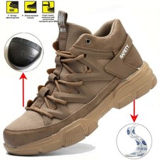 Sapatos de segurança masculinos biqueira composta bota de trabalho anti-esmagamento anti-perfuração sapato industrial comprar usado  Enviando para Brazil