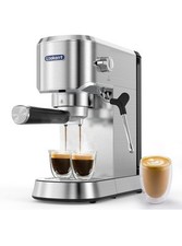 Laekerrt Máquina de Espresso de Acero Inoxidable 20 Bar Cafetera Plateada segunda mano  Embacar hacia Mexico