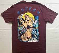 Camiseta Sullen Art Collective Tattoo Biquíni Preto Gráfico Dupla Face Marrom Grande comprar usado  Enviando para Brazil