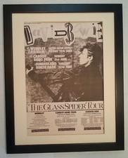 DAVID BOWIE*Glass Spider*Tour*1987*ORIGINAL*POSTER*AD*FRAMED*FAST WORLD SHIP, usado comprar usado  Enviando para Brazil