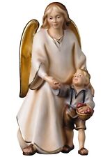 Estatua Ángel de la Guarda Tallada Madera en Val Gardena Adornada a Mano CM 19 comprar usado Estatua Ángel de la Guarda Tallada Madera en Val Gardena Adornada a Mano CM 19 comprar usado  Enviando para Brazil