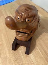 Holzmaske tengu japanische gebraucht kaufen  Deutschland