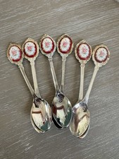 Colheres de prato vintage rosa flor camafeu prata  comprar usado  Enviando para Brazil