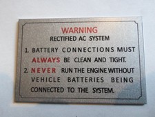 Typenschild schild warning gebraucht kaufen  Goch