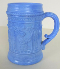Caneca Stein cerveja alemã vintage em relevo vidro azul escória comprar usado  Enviando para Brazil