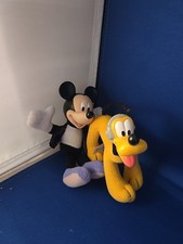 Mini Mickey e Pluto Pelúcia (Cabeças de plástico rígido, corpos de pelúcia.) comprar usado  Enviando para Brazil