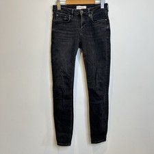 Jeans slim feminino Zara cintura média preto 4, usado comprar usado  Enviando para Brazil