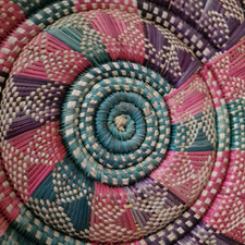 Vtg pedestal handwoven for sale  STRABANE
