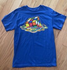 Camiseta Melting Rubik's Cube Funny Big Bang Theory Sheldon Geek Azul comprar usado  Enviando para Brazil
