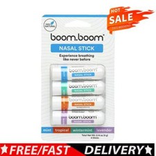Bastão nasal Boom Boom (pacote com 4) melhora a respiração + aumenta o foco óleos essenciais- comprar usado  Enviando para Brazil